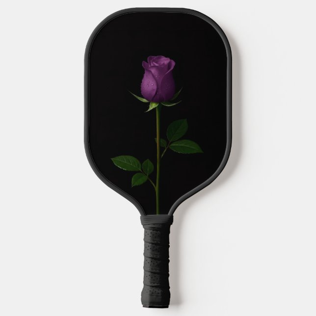 Black 4 Luxe Pickleball Paddle, Royal Violet Rose Pickleball Paddle (Back)