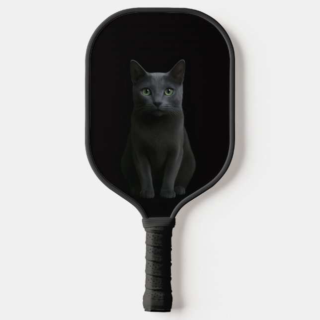 Black 4 Luxe Pickleball Paddle, Russian Blue Cat Pickleball Paddle (Back)