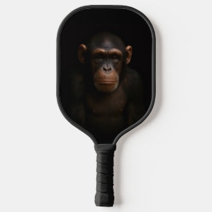 Black 4 Luxe Pickleball Paddle, Serene Chimpanzee Paddle