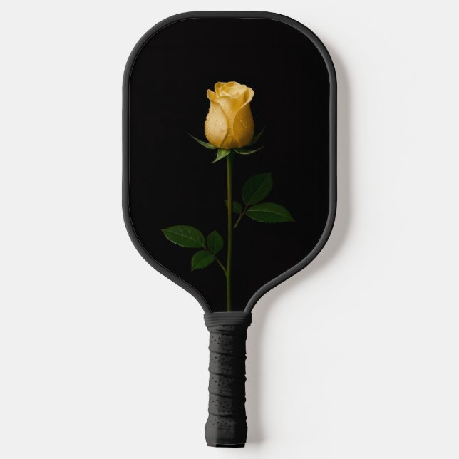 Black 4 Luxe Pickleball Paddle, Sunlit Yellow Rose Pickleball Paddle (Back)