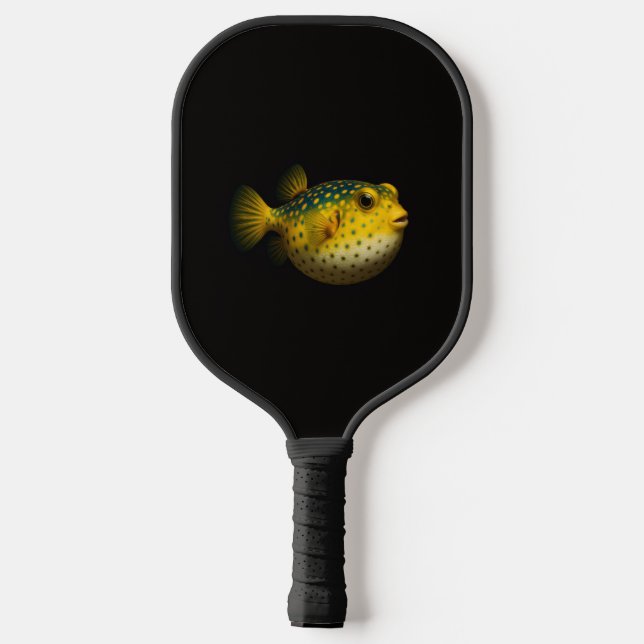 Black 4 Luxe Pickleball Paddle, Yellow Putterfish Pickleball Paddle (Back)