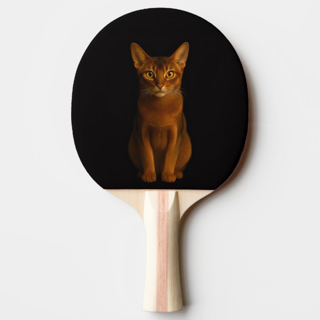 Black 4 Luxe ping pong paddle, Abyssinian Beauty Ping Pong Paddle (Back)