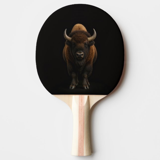 Black 4 Luxe ping pong paddle, American Bison Paddle (Front)
