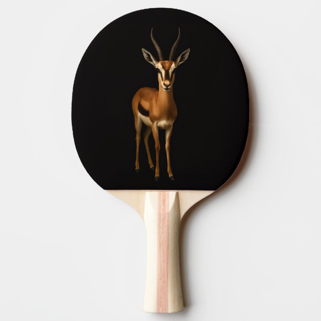 Black 4 Luxe ping pong paddle, Elegant Gazella Paddle (Back)