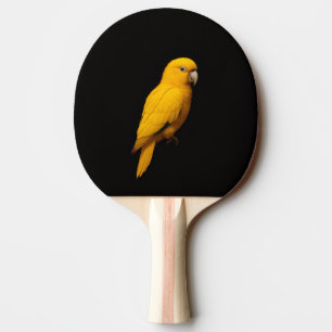 Black 4 Luxe ping pong paddle, Golden Parakeet Paddle