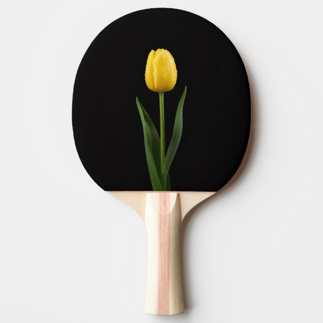 Black 4 Luxe ping pong paddle, Golden Tulip Paddle (Front)