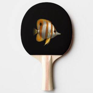 Black 4 Luxe ping pong paddle, Reef Butterflyfish Paddle