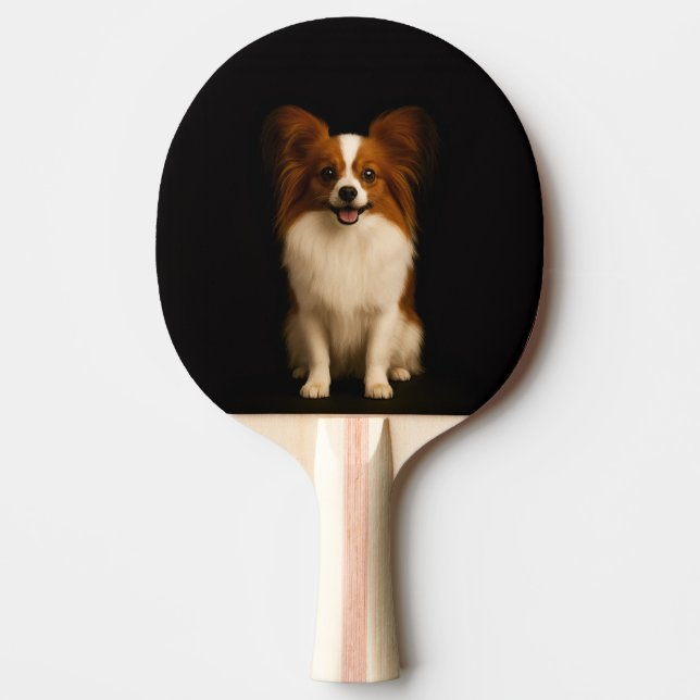 Black 4 Luxe ping pong paddle, Refined Papillon Paddle (Front)