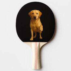 Black 4 Luxe ping pong paddle, Tender Labrador Paddle