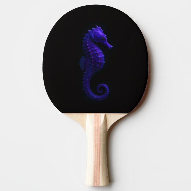 Black 4 Luxe ping pong paddle, Violet Seahorse Paddle (Back)