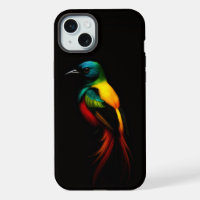 Black 4 Luxe, Rainbow Tail, Tropical Bird