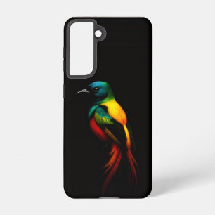 Black 4 Luxe Samsung Galaxy S21 Case, Rainbow Bird Case