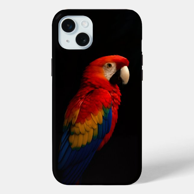 Black 4 Luxe, Scarlet Parrot Case-Mate iPhone Case (Back)