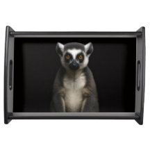 Black 4 Luxe serving tray, Gentle Lemur