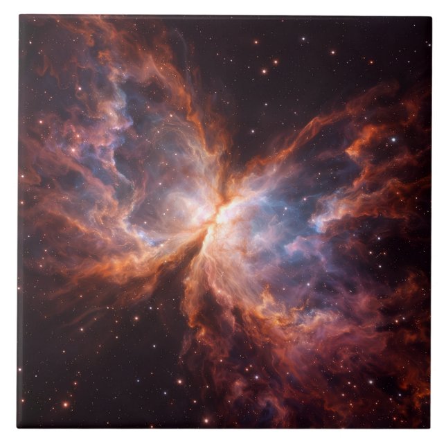 Black 4 Luxe Tile with Butterfly Nebula (Front)