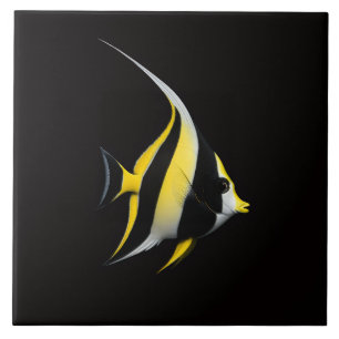 Black 4 Luxe Tile with Moorish Idol