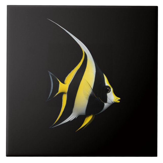 Black 4 Luxe Tile with Moorish Idol (Front)