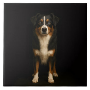 Black 4 Luxe Tile with Wise Australian Shepherd