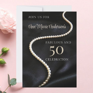 Black 50 and Fabulous Invitation
