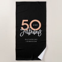 Black 50 and Fabulous Modern 50th Birthday