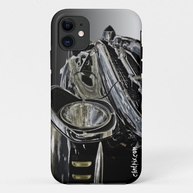 Black '57 Chevrolet by Clintpix Case-Mate iPhone Case (Back)