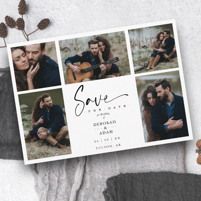 Black 5 Photos Chic Trendy Collage Wedding Covid19 (Creator Uploaded)