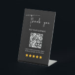Black 5 Star Review Business Reviews QR Code Pedestal Sign<br><div class="desc">Black 5 Star Review Business Reviews QR Code Pedestal Sign</div>