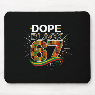 Black 67 Black History Month Six Seven Meme  Mouse Pad