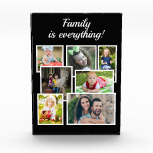 Black 7 Photo Collage Family is Everything