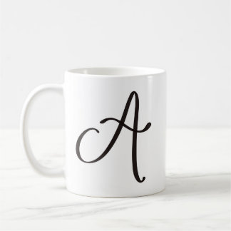 Black “A” mug