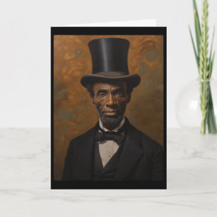 Black Abraham Lincoln Juneteenth Men Afro King Card