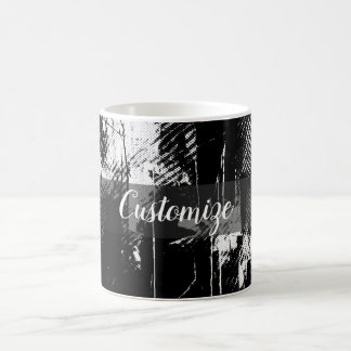 Black Abstract Art Customisable  Coffee Mug