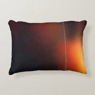 Black abstract background. Photo effect. Retro fil Decorative Cushion