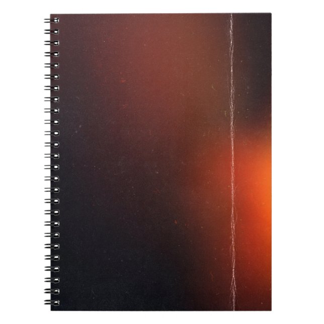 Black abstract background. Photo effect. Retro fil Notebook (Front)