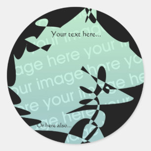 Black Abstract Border- Make Your Own Stickers