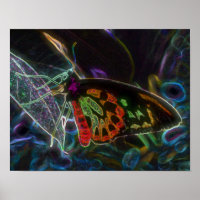 Black Abstract Butterfly Fantasy Art