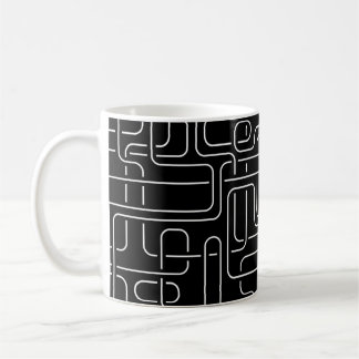 Black Abstract Coffee Mug