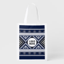 Black Abstract Ethnic Geometric Patterns with Logo