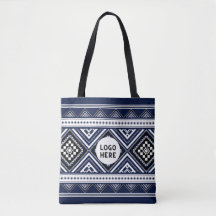 Black Abstract Ethnic Geometric Patterns with Logo