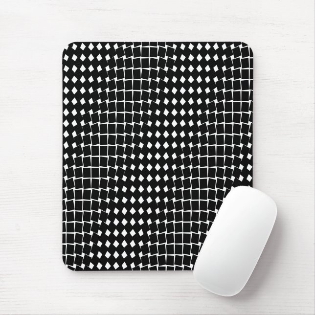 Black abstract pattern mouse pad (With Mouse)
