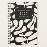 Black Abstract Tropical Palm Leaves Pattern Planner<br><div class="desc">Keep your plans as bold and stylish as your personality with the Black Abstract Tropical Palm Leaves Pattern Planner. Featuring a striking abstract design of tropical palm leaves in black, this planner exudes modern sophistication. The sleek aesthetic pairs effortlessly with its practical layouts, making it a perfect tool for organising...</div>