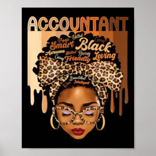 Black Accountant Magic Black History Month Afro Me Poster
