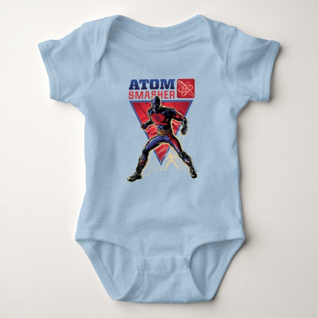 Black Adam | Atom Smasher Character Graphic Baby Bodysuit (Front)