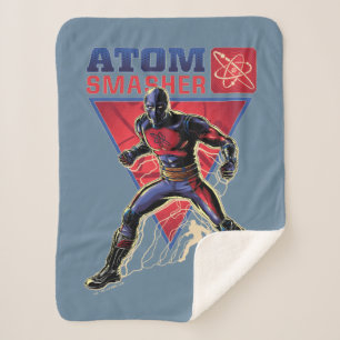 Black Adam   Atom Smasher Character Graphic Sherpa Blanket
