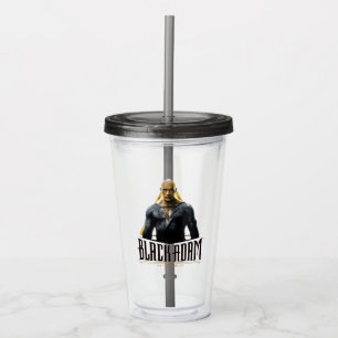 Black Adam Character and Name Graphic Acrylic Tumbler