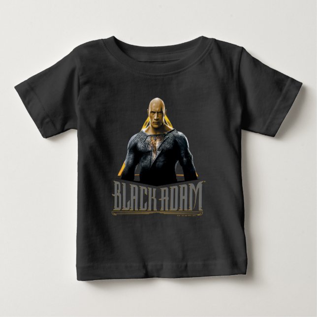 Black Adam Character and Name Graphic Baby T-Shirt (Front)