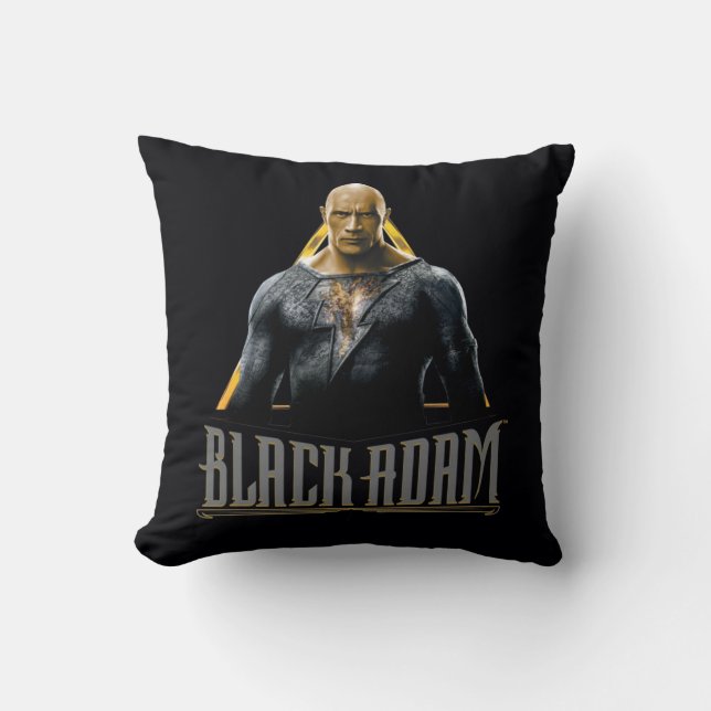 Black Adam Character and Name Graphic Cushion (Front)