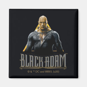 Black Adam Character and Name Graphic Magnet