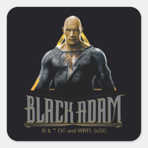 Black Adam Character and Name Graphic Square Sticker