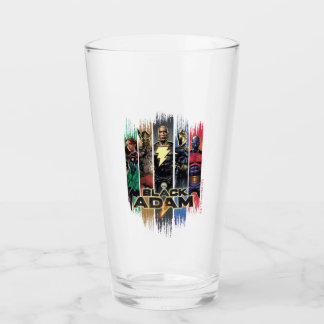 Black Adam Characters In Stripes Graphic Glass